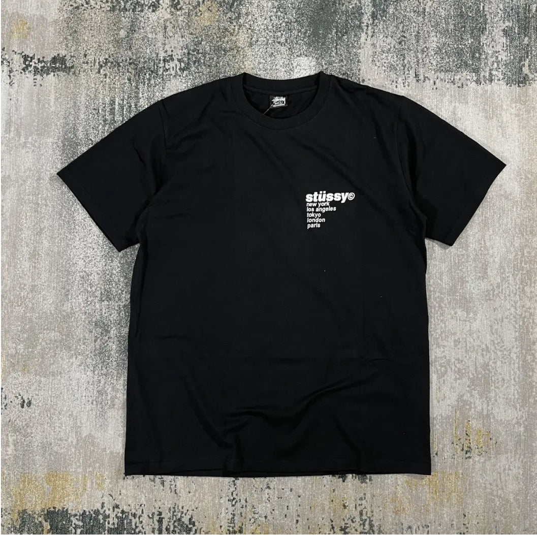 Stussy Strawberry Tee – Black SS22 Graphic T-Shirt