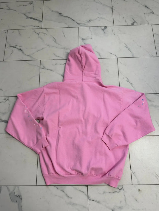 Sp5der Worldwide Hoodie Pink Color Way